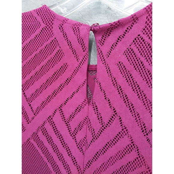 London Times Purple Lace Overlay Dress Geometric Pattern Women's‎ Size 12 - Picture 10 of 10